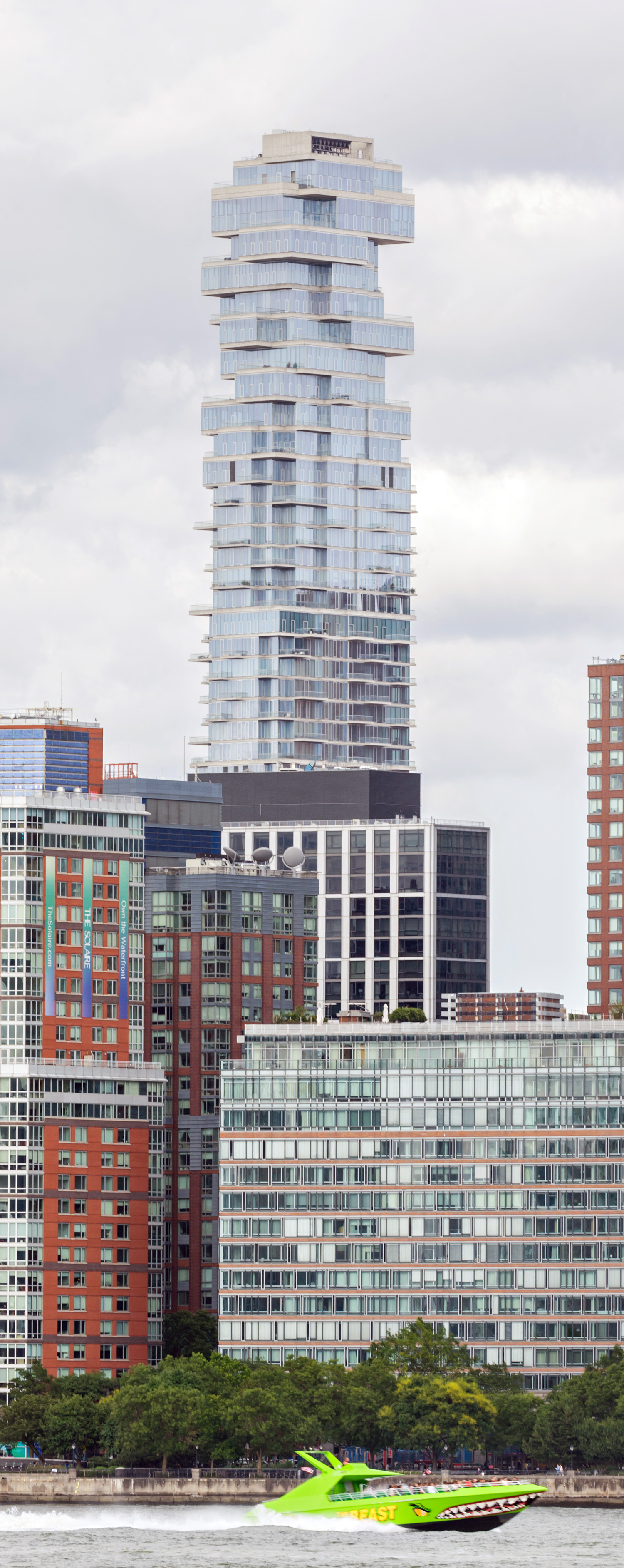 56 Leonard , New York City - View from Jersey City. © Mathias Beinling